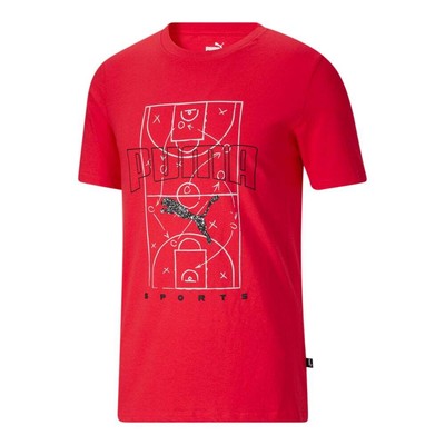 

Футболка Puma Game Plan с круглым вырезом и короткими рукавами, мужская футболка размера , повседневные топы 6, Красный, Puma Game Plan Graphic Crew Neck Short Sleeve T-Shirt