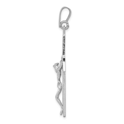 Pre-owned Skyjewelers Real 14kt White Gold Crucifix Pendant