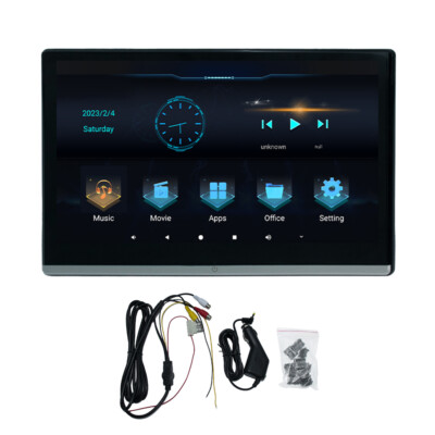 13.3'' Android 11 Car Rear Headrest Monitor TV 4GB+64GB WIFI Bluetooth USB AUX FM