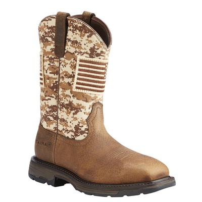 

Мужские ботинки Ariat Workhog Patriot, Earth/sand/camouflage/flag