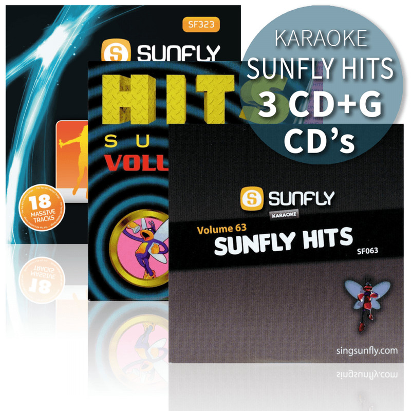 Sunfly Karaoke Hits Triple Cdg Set Cd+G Discs 49 Chart Hit Tracks Decades Vol 11