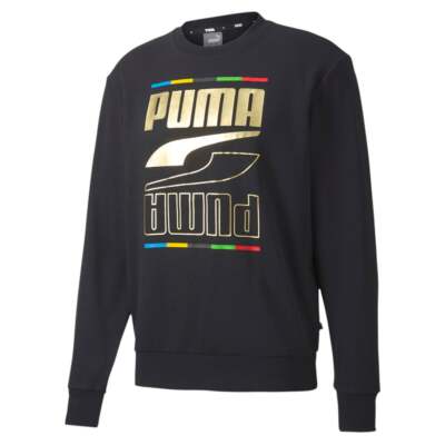 

Толстовка Puma Rebel Crew Neck 5 Continents Мужская Размер  584608-01, Черный