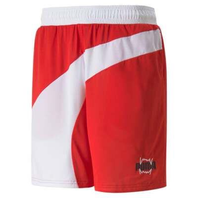 

Баскетбольные шорты Puma Flare Мужские красные повседневные спортивные штаны 53049113, Красный, Puma Flare Basketball Shorts