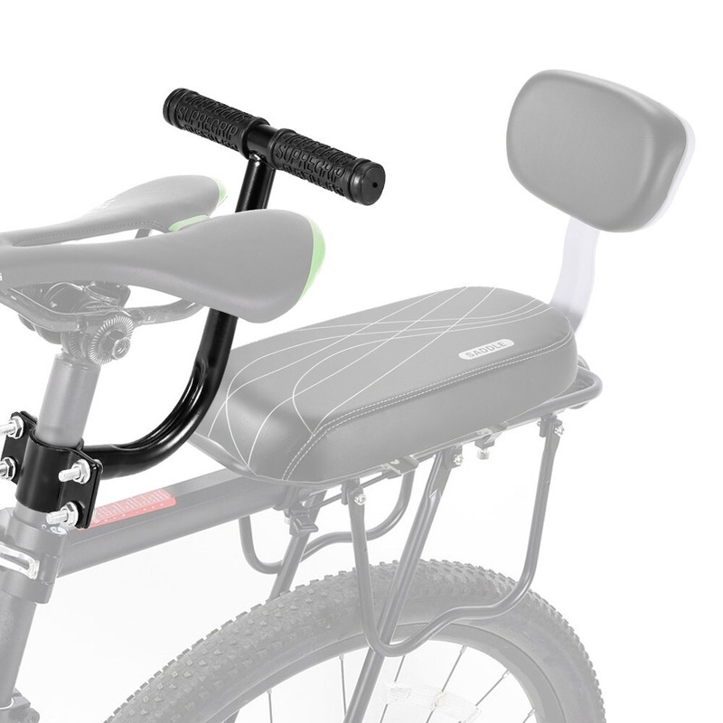 Rear Bike Seat Attachment - Padded Backrest Cushion For Child Passengers On Bicycles