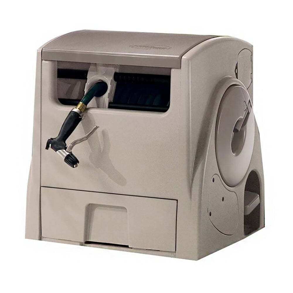 100 ft. POWERWIND® Auto Power Rewind Hose Reel, Light Taupe