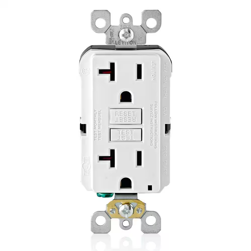 Leviton GFCI Outlet Receptacle SmartlockPro Tamper Resistant Self Test 15A