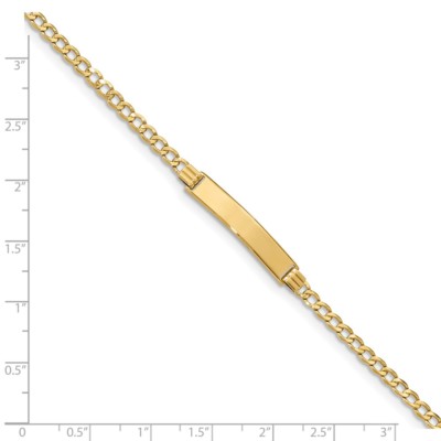 Pre-owned Superdealsforeverything Real 14kt Yellow Gold Id Bracelet; 7 Inch