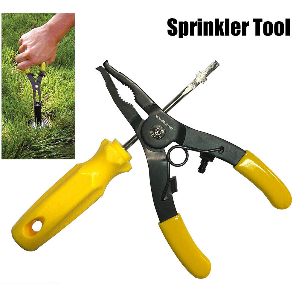 Sprinkler Tool Handle Pop-Up Spray Head Stem Puller Holder Repair Pliers Rugged
