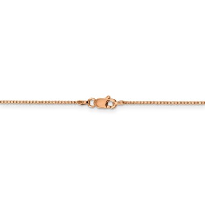 Pre-owned Superdealsforeverything Real 14kt Rose Gold 24 Inch 1mm Box Link With Lobster Clasp Chain; 24 Inch In Pink