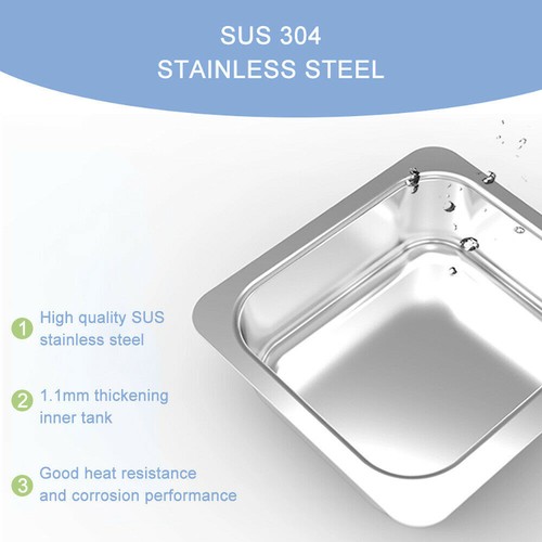 AIPOI Ultrasonic Cleaner with Timer Heating Machine Digital Sonic Cleaner SUS304