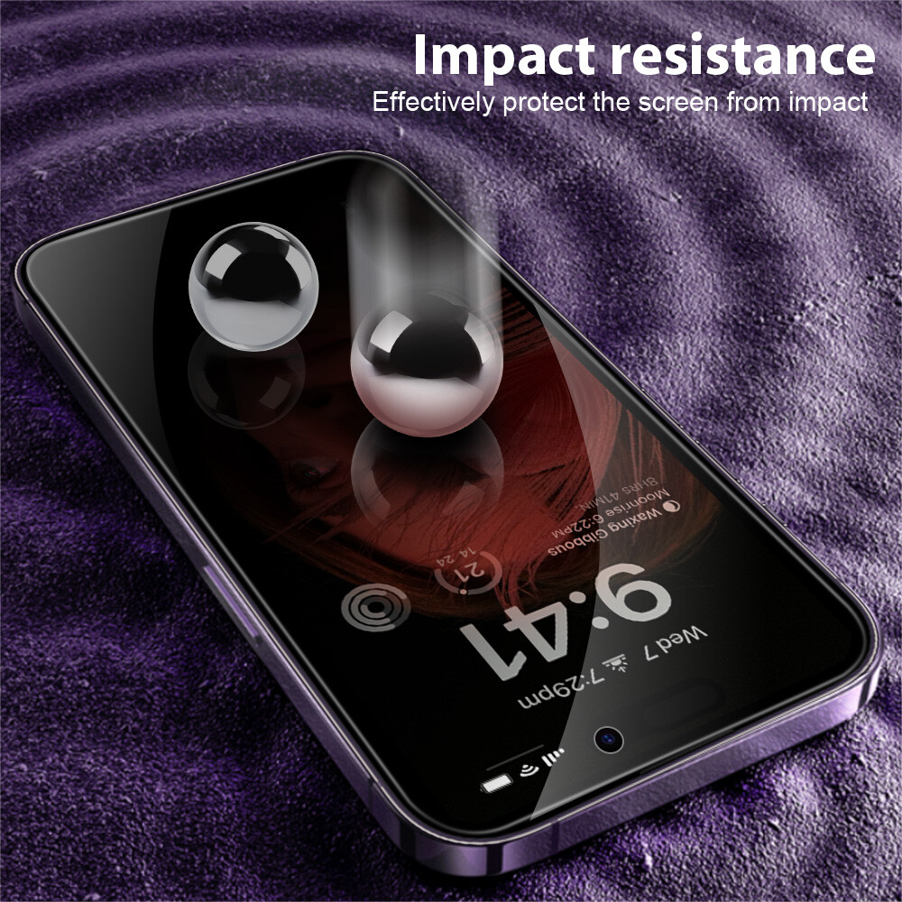 4X 0.18mm Privacy Tempered Glass Screen Protector For iPhone 13 14 15 16 Pro Max