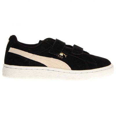 Повседневная обувь Puma Suede 2 Straps Slip On Youth Boys Black Sneakers 356274-01