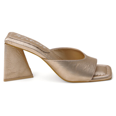 BEACH by Matisse Regan Metallic Square Toe Block Heels Pumps Womens Size 8 M Dre