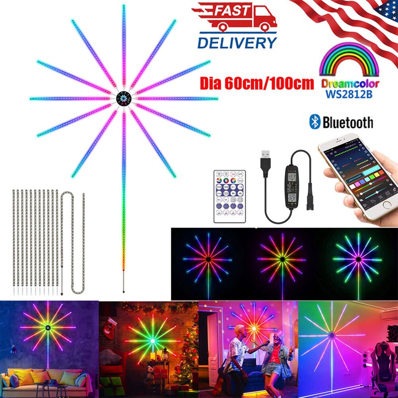 Smart RGBIC LED Strip Lights Firework Dreamcolor Music Sync APP