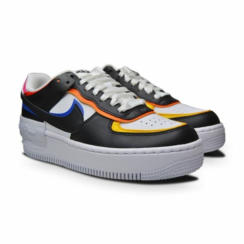NIKE WOMENS NIKE AIR FORCE 1 SHADOW - DC4462 100 - WHITE BLACK PINK GLOW