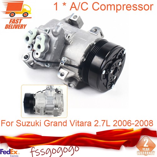 AC Air Compressor & Clutch Fit Suzuki Grand Vitara 2.7L 2006 2007
