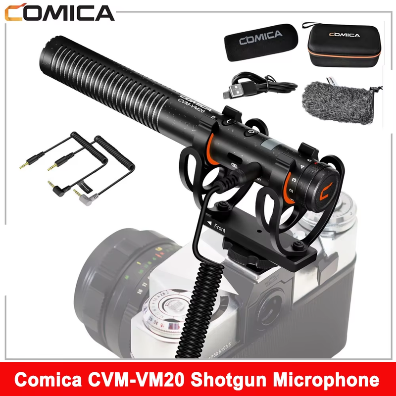 CVM-VM20 2.4G Wireless Shotgun Microphone for Smartphone DSLR Camera Camcorder T