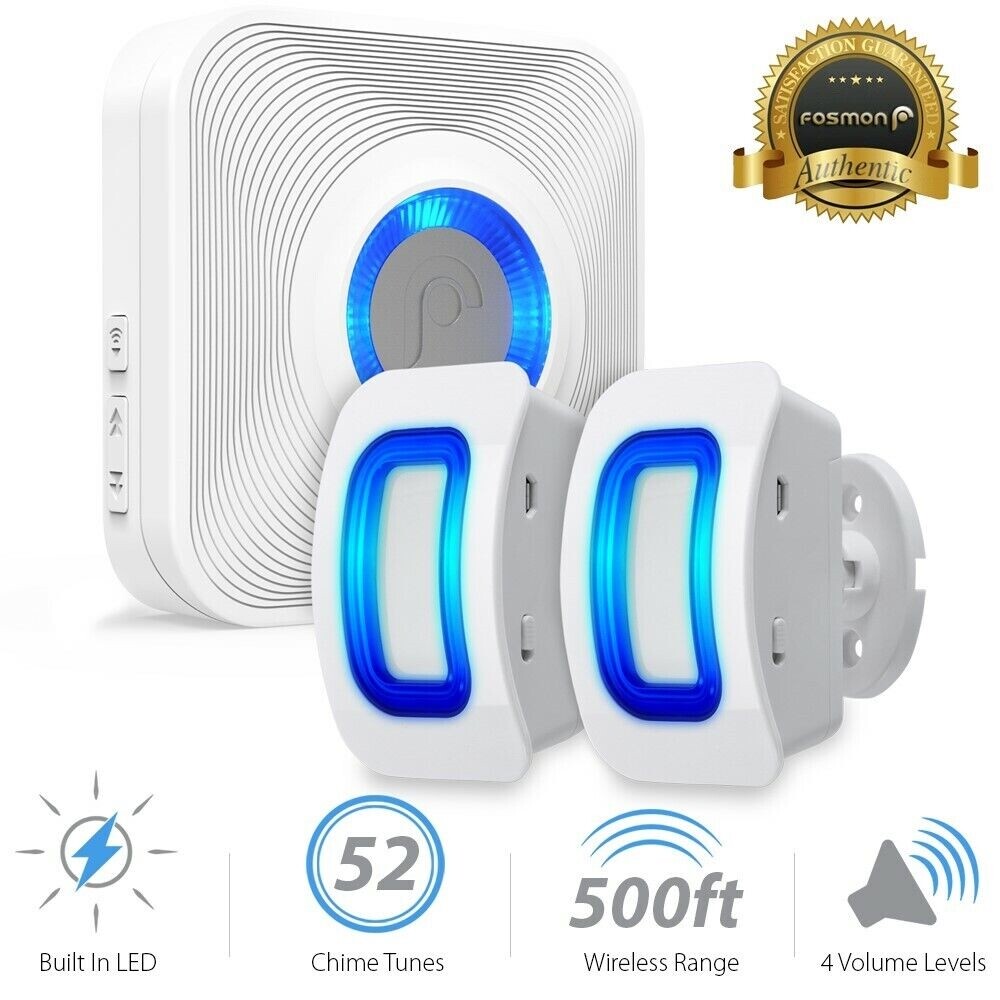 Home Security Wireless Outdoor Driveway Alarm Doorbell 2 Mot