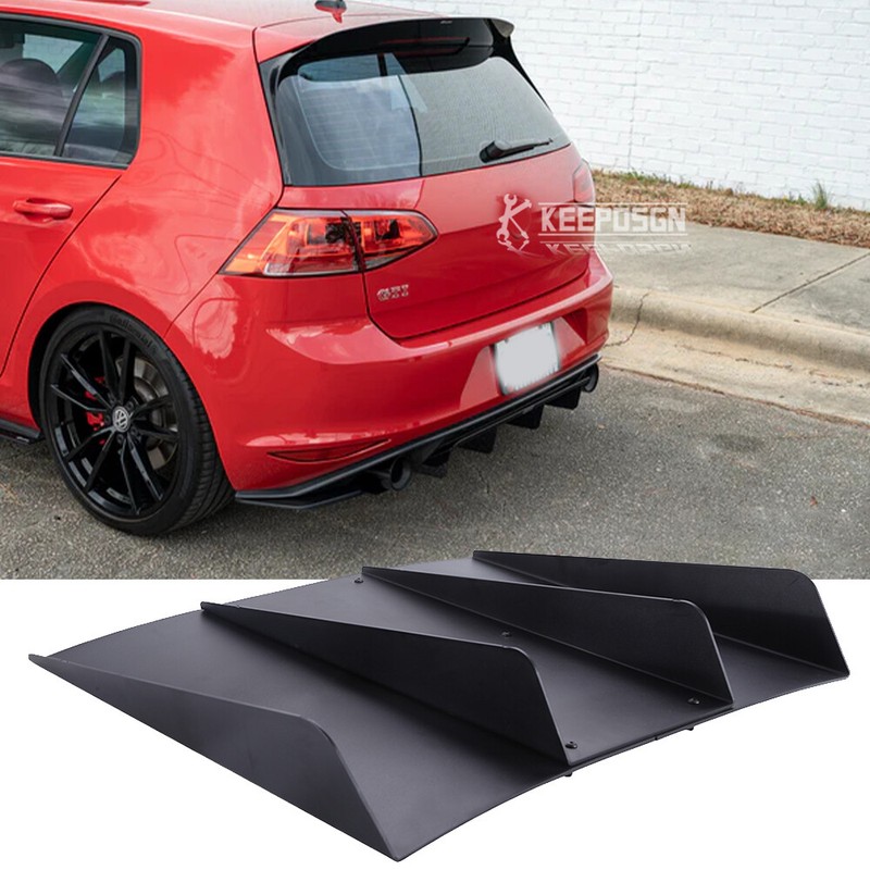 For VW Golf MK5 MK6 MK7 7.5 Rear Diffuser 4-Fin Bumper Splitter Spoiler Body Kit