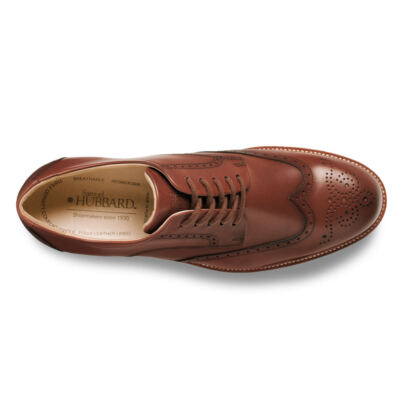 Pre-owned Samuel Hubbard Tipping Point Men's Oxford In Whiskey