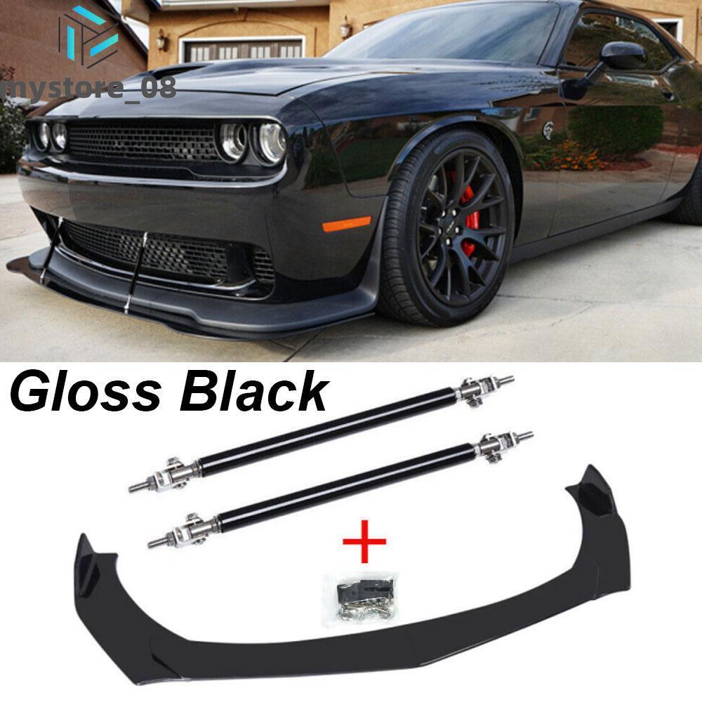 Lip Splitter + Strut Rods For 15-21 Dodge Challenger Srt Hellcat