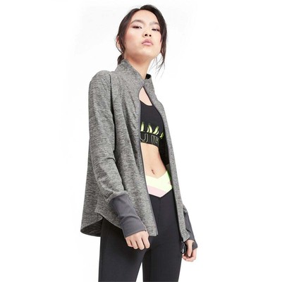 

Puma Studio Knit Jacket Womens Size  Повседневная спортивная верхняя одежда 518277-01, Grey, Puma Studio Knit Jacket