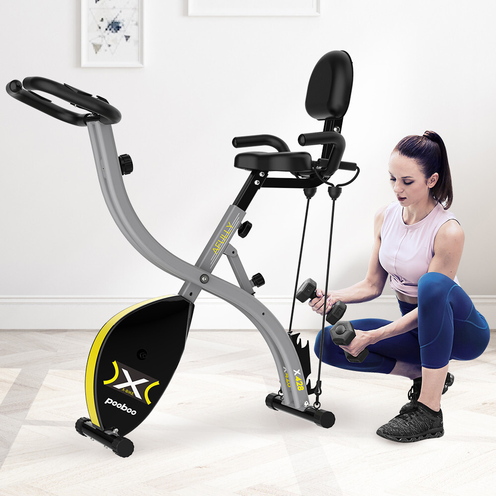 Pooboo Indoor Exercise Bike Stationary Cycling Bicycle Cardio Fitness Workout
