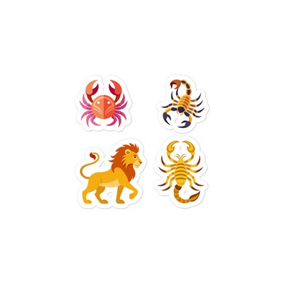 Astrology Leo Scorpio and Cancer Bubble-free water proof stickers Horoscope
