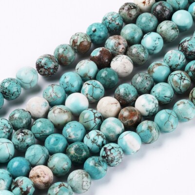 8 Strand 15mm African Turquoise Freeform Hexagon 11 Pcs