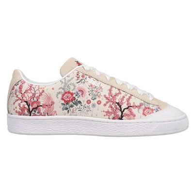 

Белые женские кроссовки Puma Basket Liberty с цветочным принтом Повседневная обувь 382106-01, Белый, Puma Basket Liberty Floral