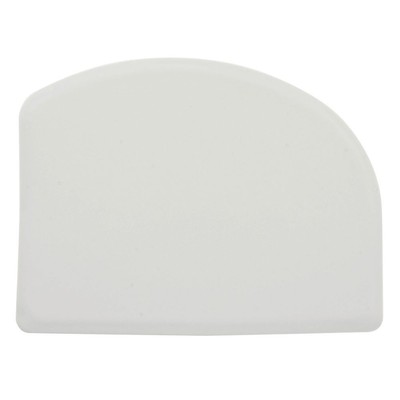 HUBERT  Dough Scraper White Asymmetrical HDPE Plastic - 5''L x 3 4/5''H