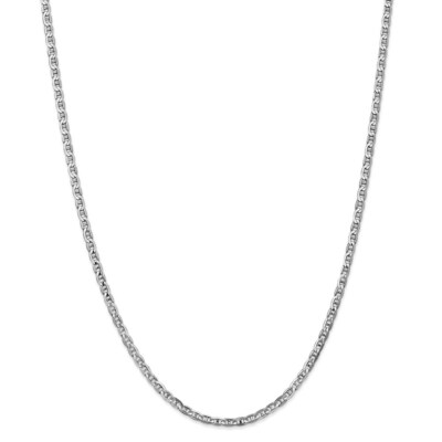 Pre-owned Superdealsforeverything Real 14kt White Gold 3mm Anchor Chain; 16 Inch; Lobster Clasp