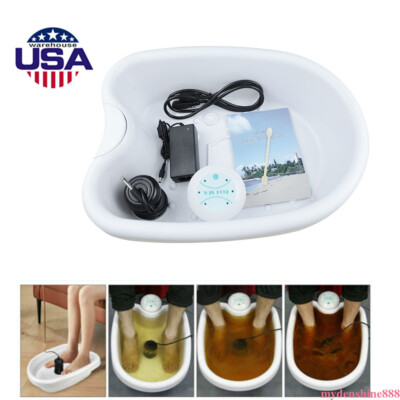 Ionic Foot Bath Detox Machine Ion Cleanse Salon SPA Feet Basin Tub Array f Home