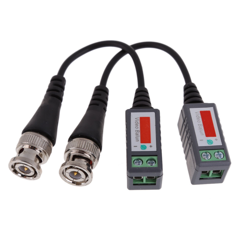 New 10 Pcs CCTV Camera Passive Video Balun BNC Connector Coaxial Cable Adapter