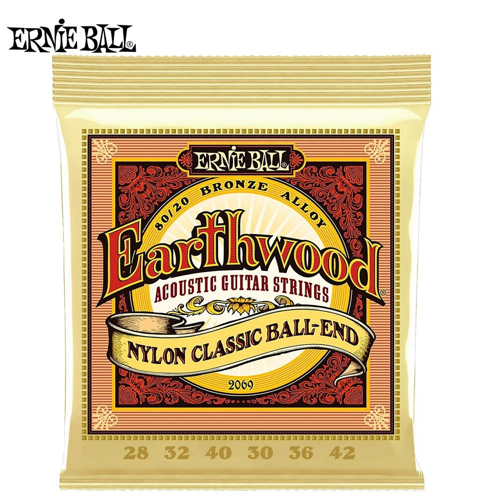 Ernie Ball 2069 Earthwood Folk Nylon 80/20 Bronze Acoustic G