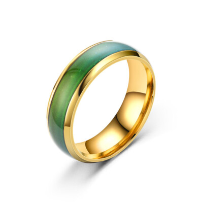 MOOD RING Fashion Jewellery Stainless Steel Temperature Changing Colour 