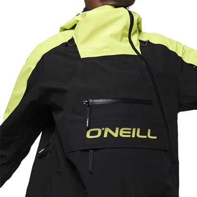 O'NEILL ONEILL MENS O'NEILL GORE-TEX 3L PSYCHO TECH ANORAK JACKET TOP BLACK YELLOW