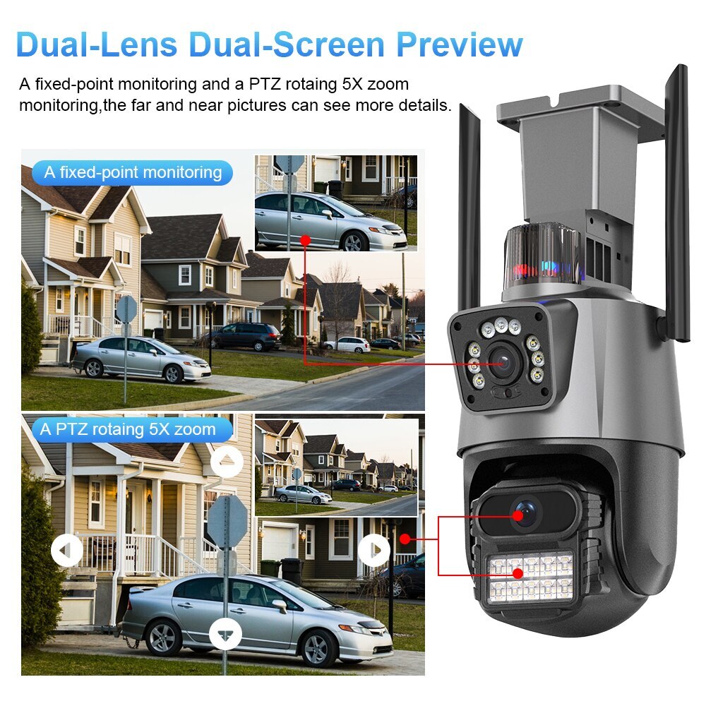 8MP Wireless Security Camera System Outdoor 2.4G WiFi IP Night Vision Cam 1080P