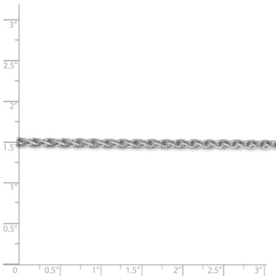 Pre-owned Superdealsforeverything Real 14kt White Gold 7 Inch 4mm Parisian Wheat With Lobster Clasp Chain Bracelet