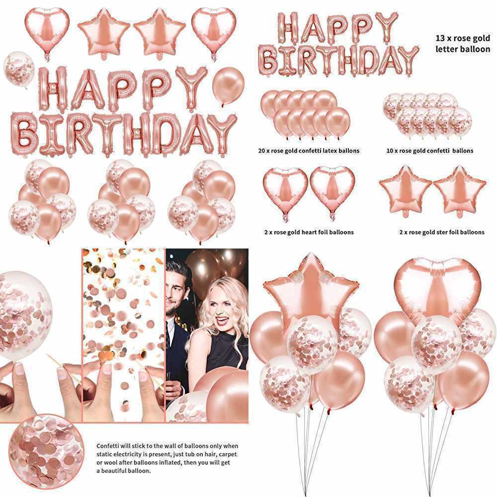 gold letter foil balloons party