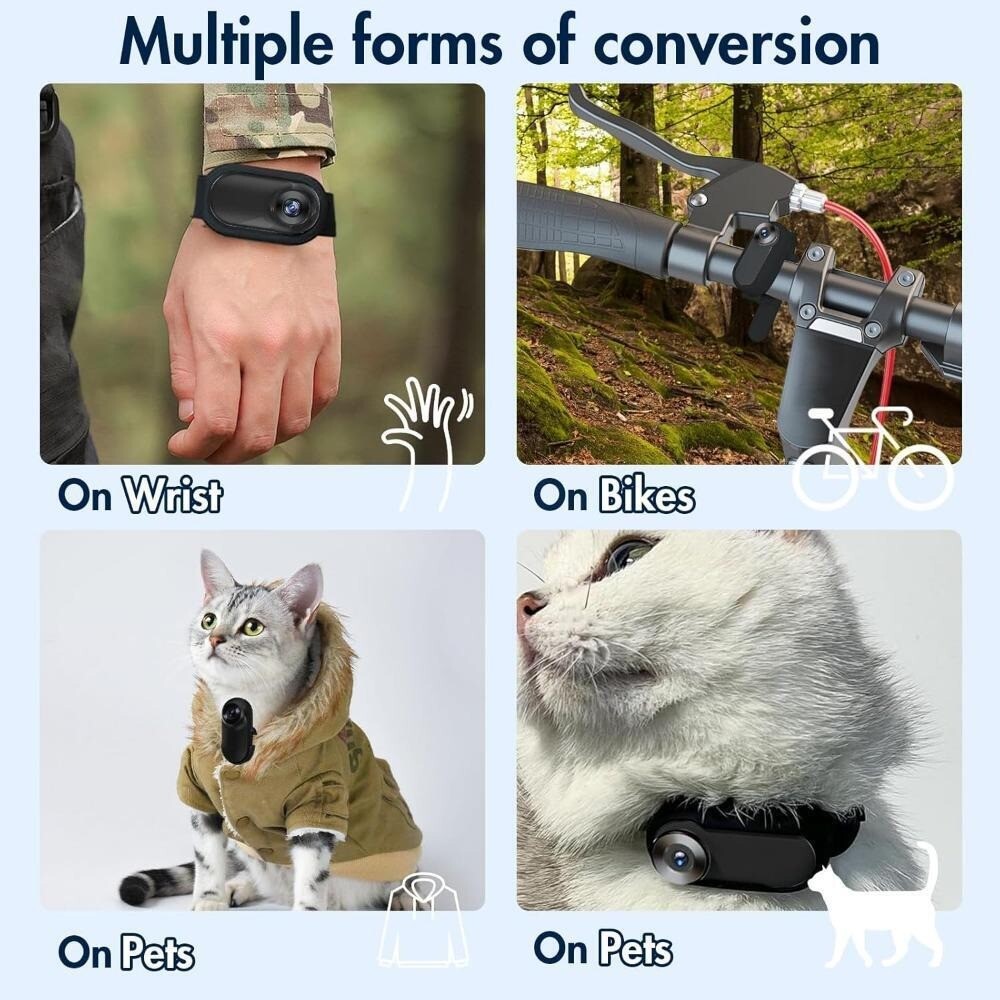 1080P A  pet collar camera for Pets  Supplies Indoor Outdoor with Video  Records