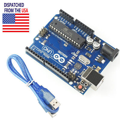 US UNO R3 MEGA328P ATmega16U2 Development Board + USB Cable SGHS For Arduino 