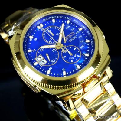 Pre-owned Invicta Reserve Russian Diver Excursion 15th Anniversary Gold Plated Watch