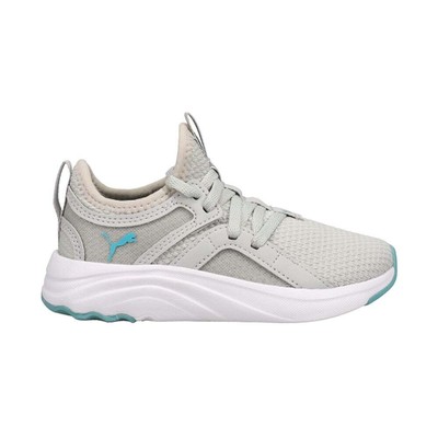 

Puma Soft Sophia Lace Up Youth Girls Серые кроссовки Повседневная обувь 195566-11, Grey, Puma Soft Sophia Lace Up Youth