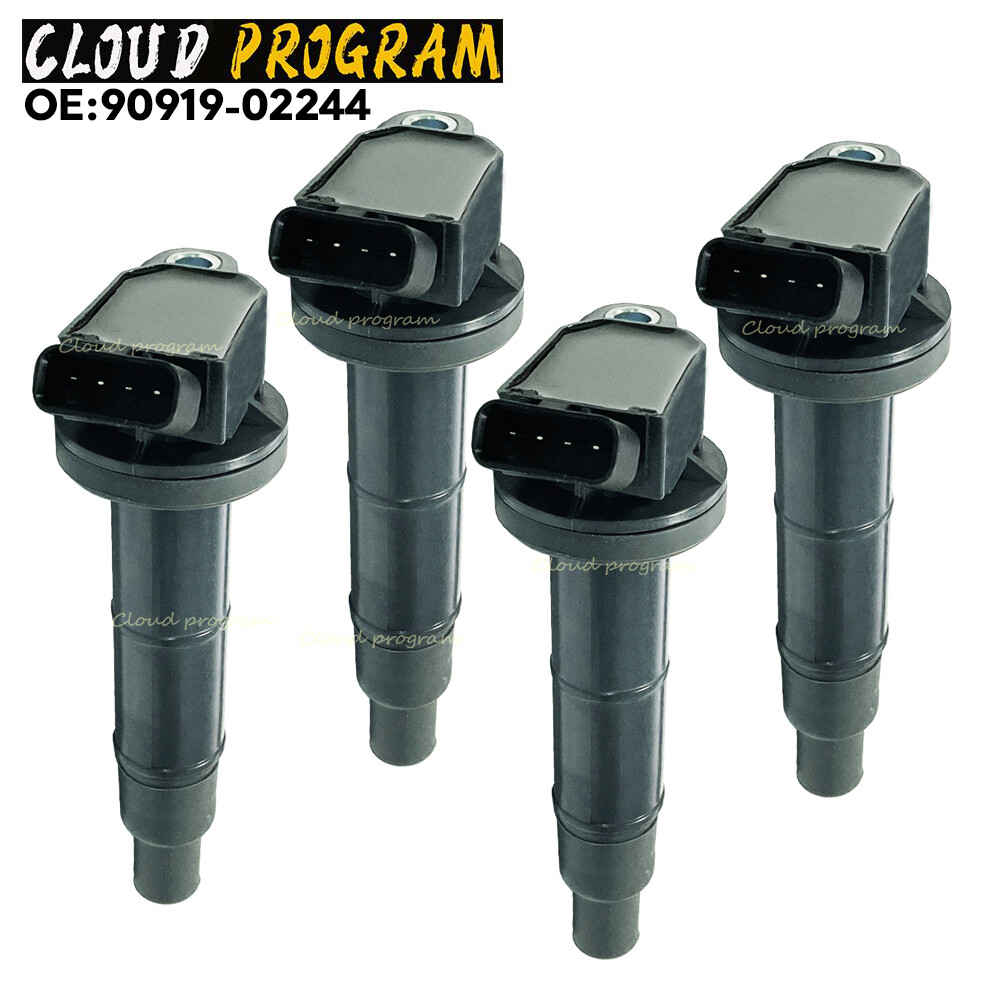 む 4 x Ignition Coil For OEM 90919-02244 DENSO 673-1307 Toyota