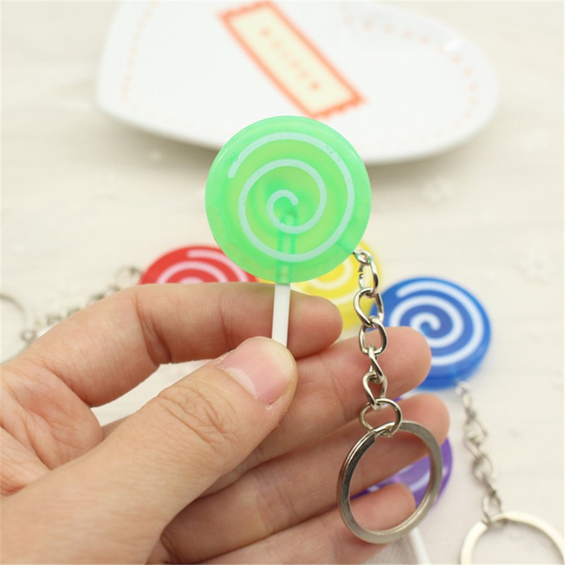 Women Lollipop Shaped Food Key Chain Key Holder Key Ring Fashion Jewelry