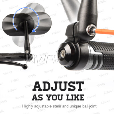 Bar end mirrors STARK oval black fits Moto Guzzi threaded stock handlebar ε