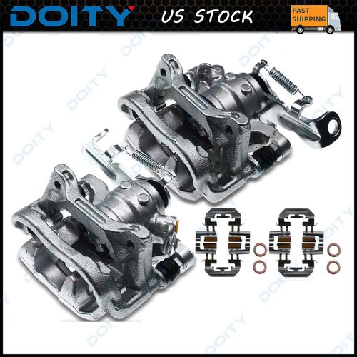 FOR MAZDA 3 3 SPORT 2014-2016 REAR LEFT & RIGHT 2X DISC BRAKE CALIPER W/ BRACKET