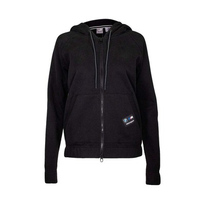 

Puma Bmw Mms толстовка с капюшоном и полной молнией женская черная повседневная спортивная верхняя одежда, Черный, Puma Bmw Mms Hooded Full Zip Sweat Jacket