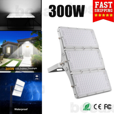 Bright 300W Watt LED Flood Light Cool White Outdoor Spotlight Garden Yard Lamp
